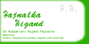 hajnalka wigand business card